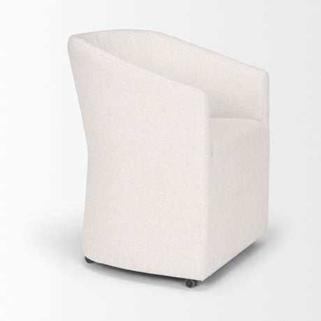 Sondra Oatmeal Performance Fabric Upholstered Club Dining Chair from Mercana - Luna Furniture