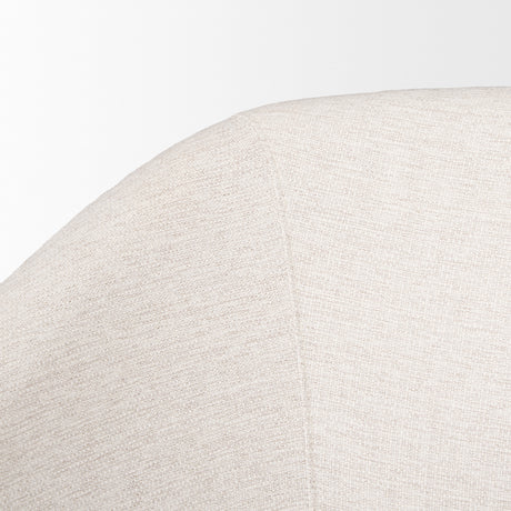 Sondra Oatmeal Performance Fabric Upholstered Club Dining Chair from Mercana - Luna Furniture