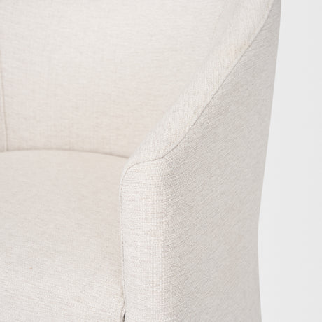 Sondra Oatmeal Performance Fabric Upholstered Club Dining Chair from Mercana - Luna Furniture