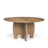 Sonomi Brown Solid Rubber Wood w/ Round Oak Tabletop Dining Table from Mercana - Luna Furniture