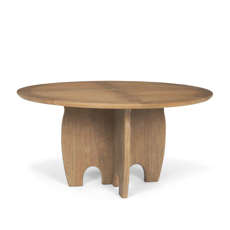 Sonomi Brown Solid Rubber Wood w/ Round Oak Tabletop Dining Table from Mercana - Luna Furniture