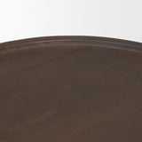 Takoda Dark Brown Wood Tapered Drum Accent Table from Mercana - Luna Furniture