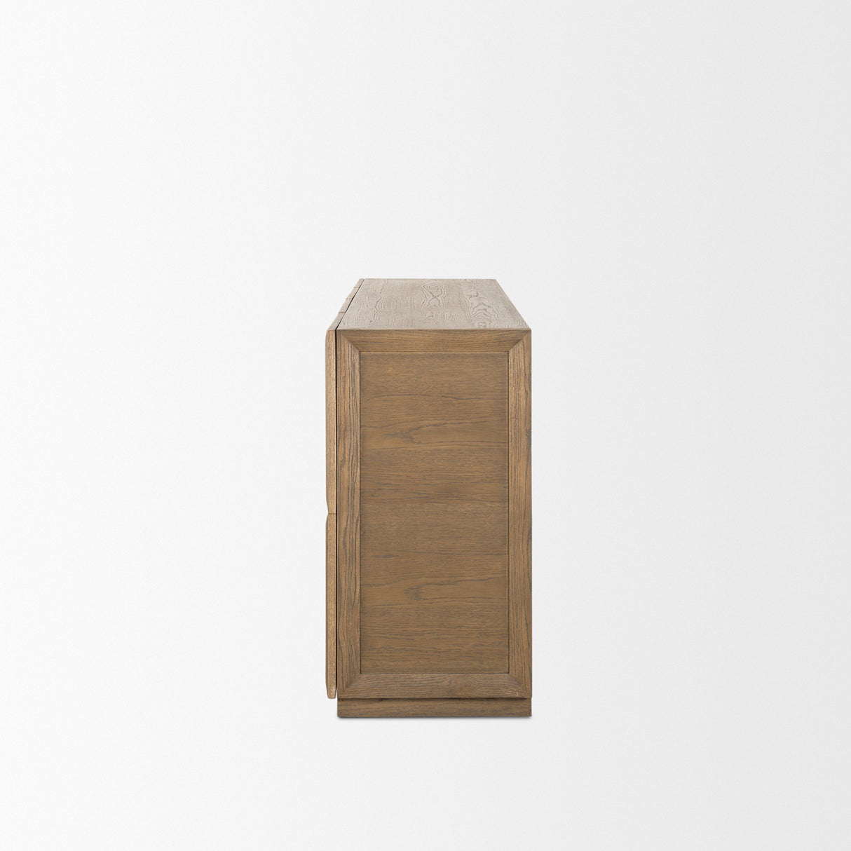 Sina Brown Oak Wood w/ Natural Rattan 4 Door Sideboard from Mercana - Luna Furniture