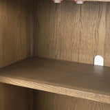 Sina Brown Oak Wood w/ Natural Rattan 4 Door Sideboard from Mercana - Luna Furniture