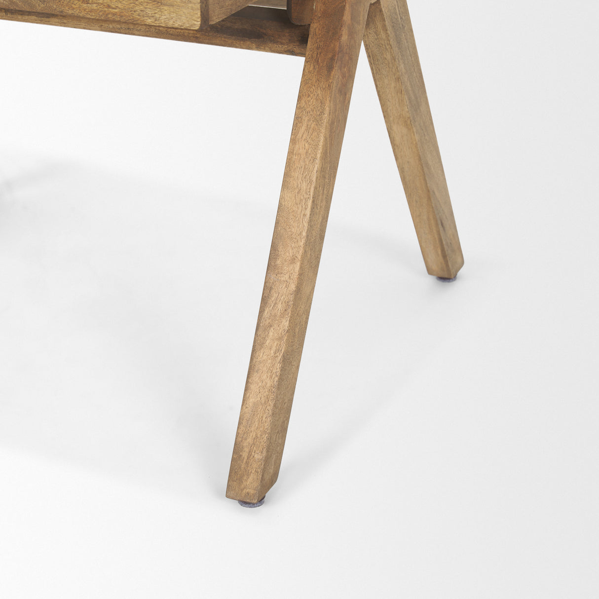 Topanga I Cream Fabric Wrap Medium Brown Wooden Frame Dining Chair from Mercana - Luna Furniture