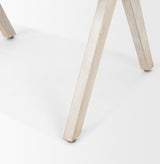 Topanga I Cream Fabric Wrap Blonde Wooden Frame Dining Chair from Mercana - Luna Furniture