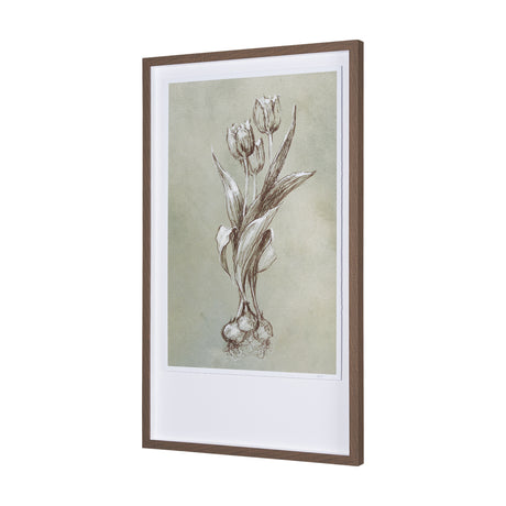 Botanical Sketch I (green) by Mercana Studio Hand Embellished Framed Art Print Matted under Glass from Mercana - Luna Furniture