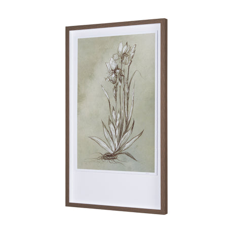 Botanical Sketch IV (green) by Mercana Studio Hand Embellished Framed Art Print Matted under Glass from Mercana - Luna Furniture