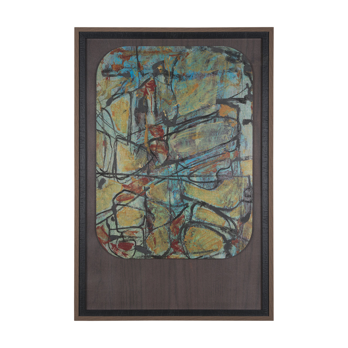 Happenings I by Mercana Studio a Hand Embellished Textured Framed Art Print Matted under Glass from Mercana - Luna Furniture