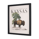 Travel Guide - Kansas by Vintage Collection a Hand Embellished Textured Framed Art Print from Mercana - Luna Furniture