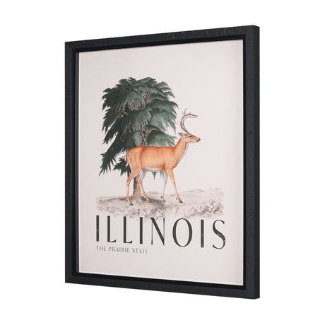 Travel Guide - Illinois by Vintage Collection a Hand Embellished Textured Framed Art Print from Mercana - Luna Furniture