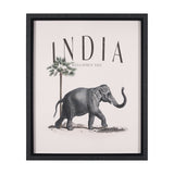 Travel Guide - India by Vintage Collection a Hand Embellished Textured Framed Art Print from Mercana - Luna Furniture