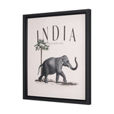 Travel Guide - India by Vintage Collection a Hand Embellished Textured Framed Art Print from Mercana - Luna Furniture
