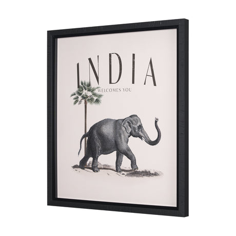 Travel Guide - India by Vintage Collection a Hand Embellished Textured Framed Art Print from Mercana - Luna Furniture