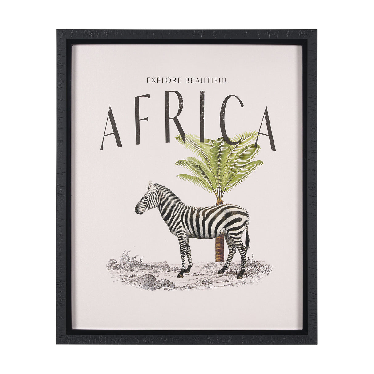 Travel Guide - Africa by Vintage Collection a Hand Embellished Textured Framed Art Print from Mercana - Luna Furniture