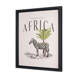 Travel Guide - Africa by Vintage Collection a Hand Embellished Textured Framed Art Print from Mercana - Luna Furniture