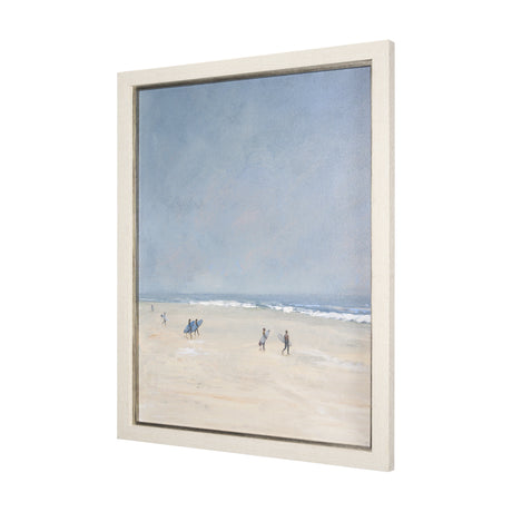 Surfers and The Sea I by Mercana Studio a Hand Embellished Textured Framed Art Print from Mercana - Luna Furniture