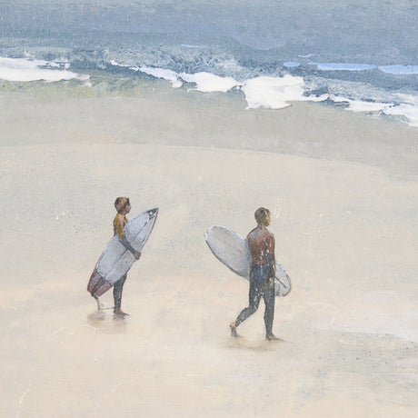 Surfers and The Sea II by Mercana Studio a Hand Embellished Textured Framed Art Print from Mercana - Luna Furniture