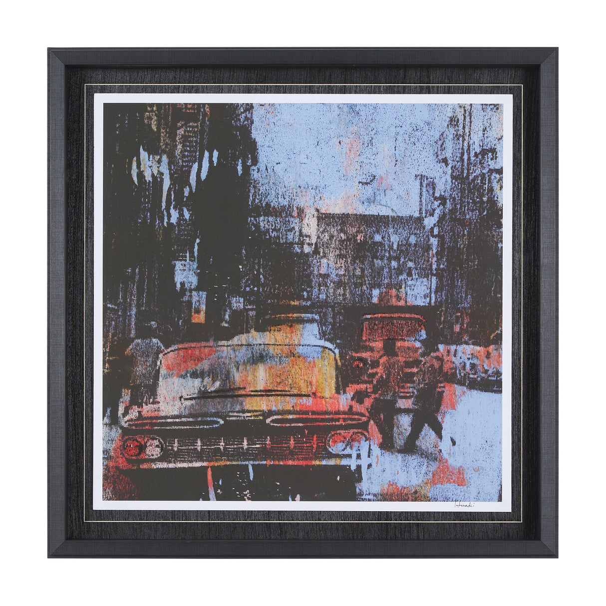 City Vibe IV by Mercana Studio a Hand Embellished Textured Framed Art Print Matted under Glass from Mercana - Luna Furniture