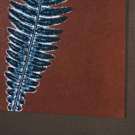 Nutmeg Fern 4 by Mary Margaret Briggs Hand Embellished Textured Framed Art Print Matted under Glass from Mercana - Luna Furniture