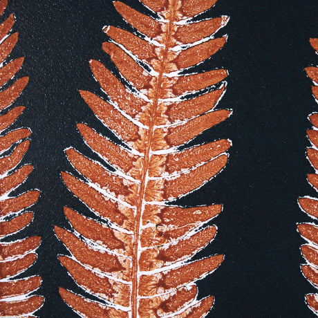 Indigo Fern 4 by Mary Margaret Briggs Hand Embellished Textured Framed Art Print Matted under Glass from Mercana - Luna Furniture