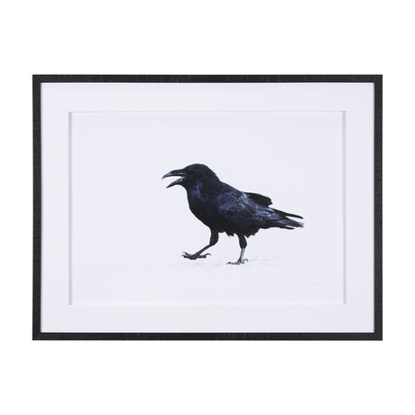Raven Beauty by Gary Blatter a Hand Embellished Textured Framed Photo Art Print Matted under Glass from Mercana - Luna Furniture