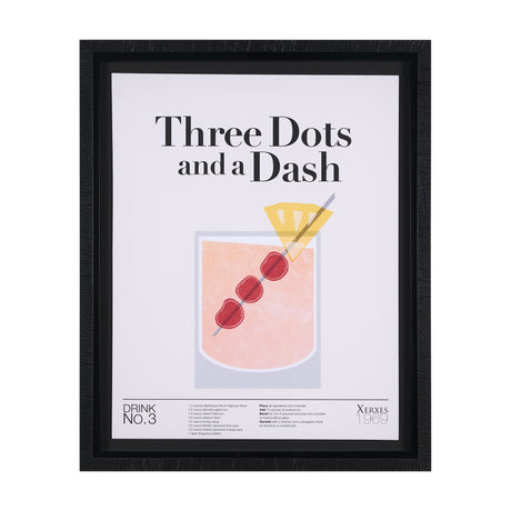 Three Dots and a Dash by Mercana Studio a Hand Embellished Textured Framed Art Print under Glass from Mercana - Luna Furniture