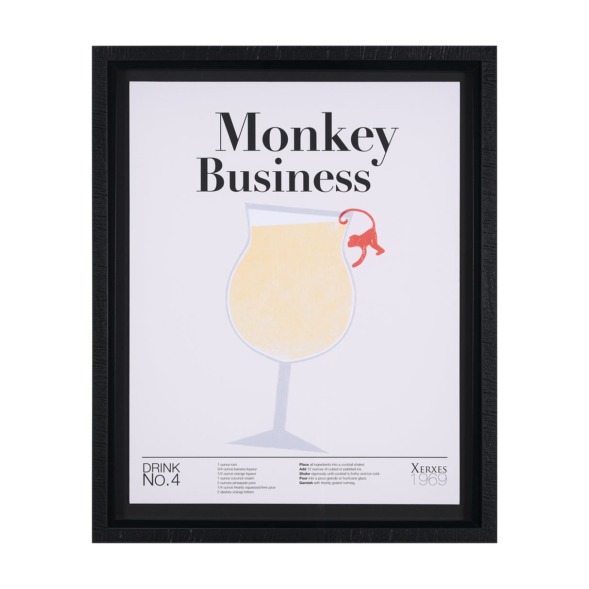Monkey Business by Mercana Studio a Hand Embellished Textured Framed Art Print Matted under Glass from Mercana - Luna Furniture
