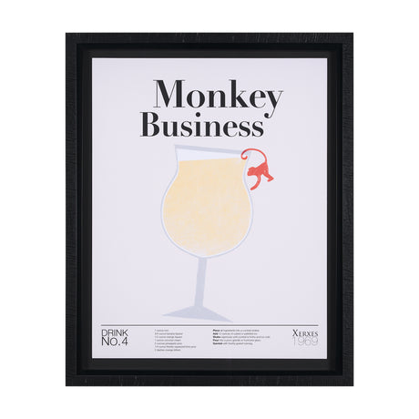 Monkey Business by Mercana Studio a Hand Embellished Textured Framed Art Print Matted under Glass from Mercana - Luna Furniture