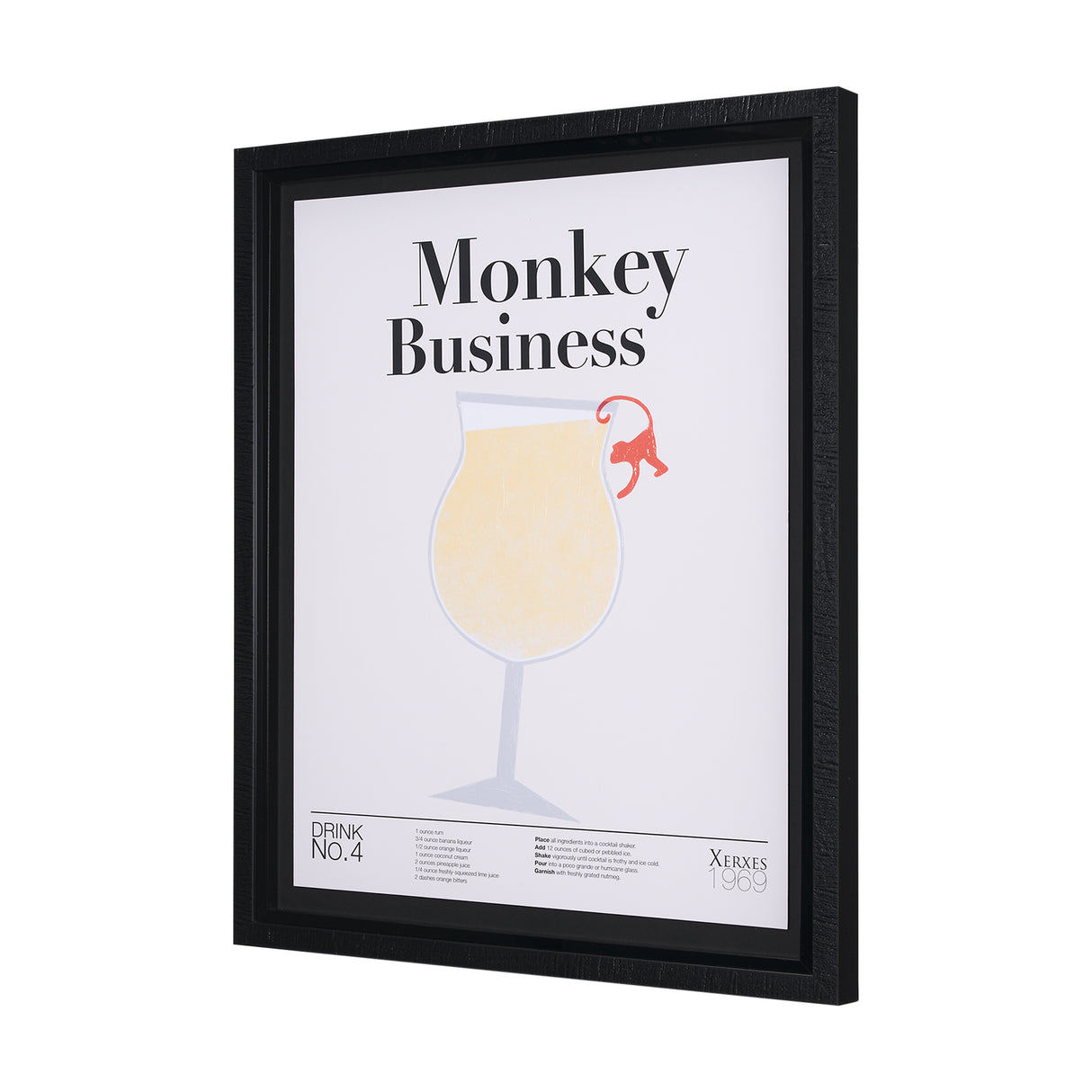 Monkey Business by Mercana Studio a Hand Embellished Textured Framed Art Print Matted under Glass from Mercana - Luna Furniture