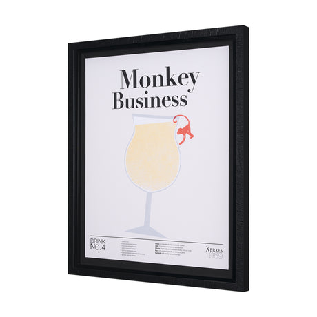 Monkey Business by Mercana Studio a Hand Embellished Textured Framed Art Print Matted under Glass from Mercana - Luna Furniture