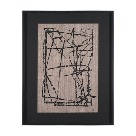 Modern Work 1 by Mercana Studio a Hand Embellished Textured Framed Art Print Matted under Glass from Mercana - Luna Furniture