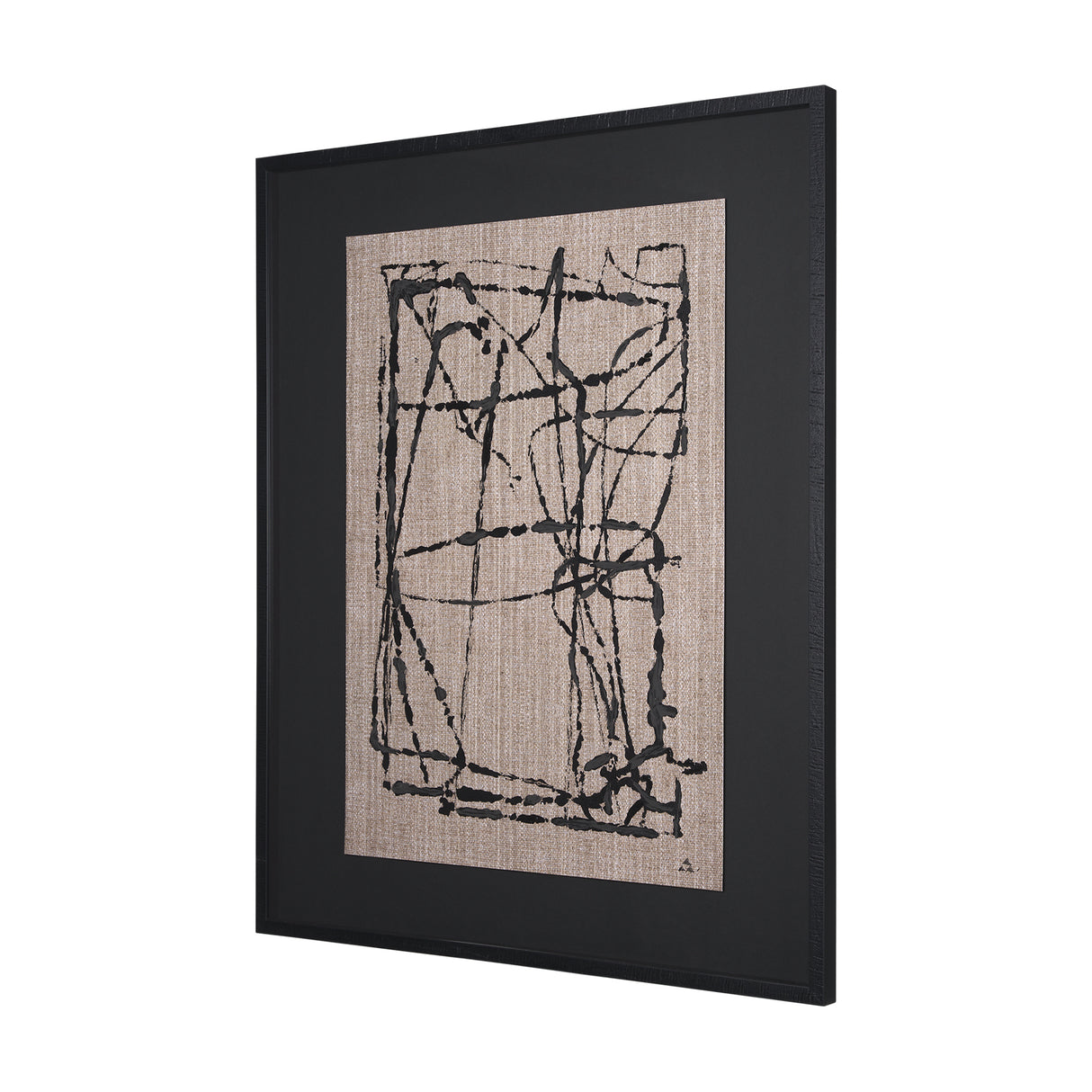 Modern Work 1 by Mercana Studio a Hand Embellished Textured Framed Art Print Matted under Glass from Mercana - Luna Furniture