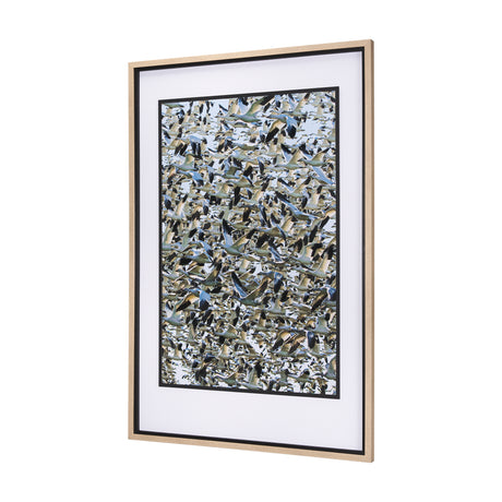 Snowgoose Migration 2 by Gary Blatter Hand Embelished Textured Framed Art Print Matted under Glass from Mercana - Luna Furniture