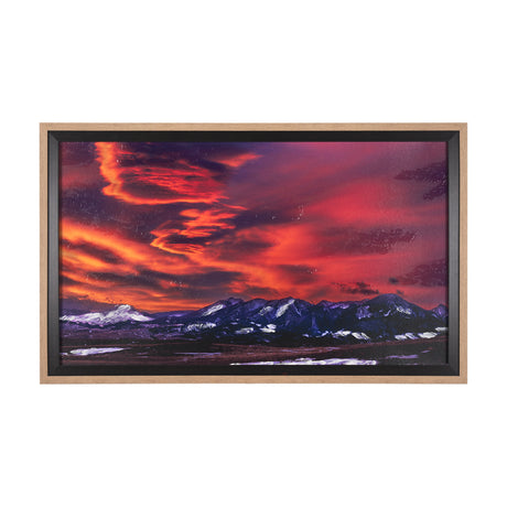 Livingston Peak by Gary Blatter a Hand Embelished Textured Framed Photo Art Print Matted under Glass from Mercana - Luna Furniture