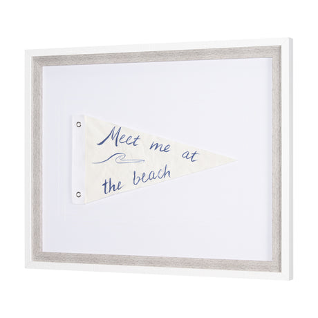 Meet Me at The Beach by Mercana Studio Hand Embellished Textured Framed Art Print Matted under Glass from Mercana - Luna Furniture