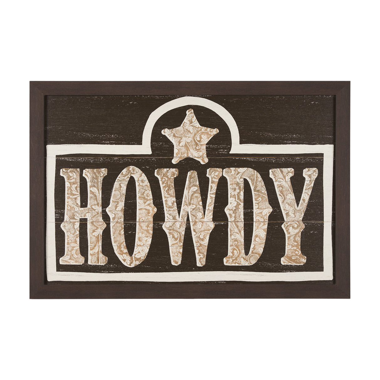 Cowboy Culture - Howdy by Mercana Studio a Hand Embelished Textured Framed Art Print from Mercana - Luna Furniture