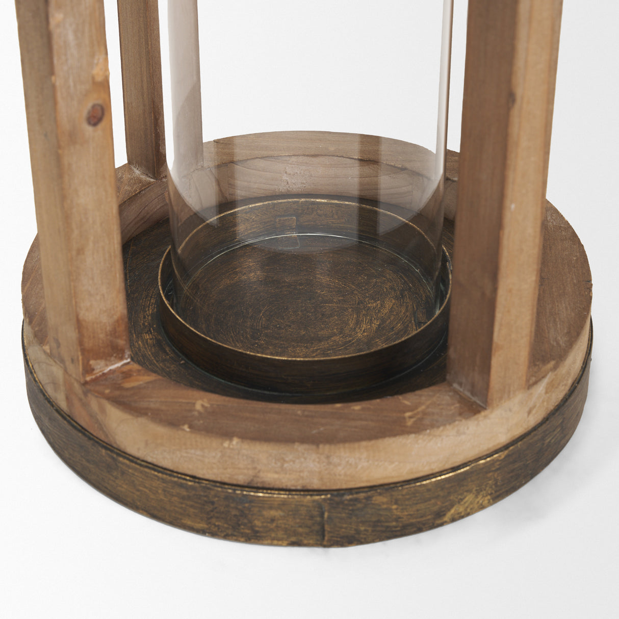 Andy I Large Natural Wood Cylindrical Lantern from Mercana - Luna Furniture