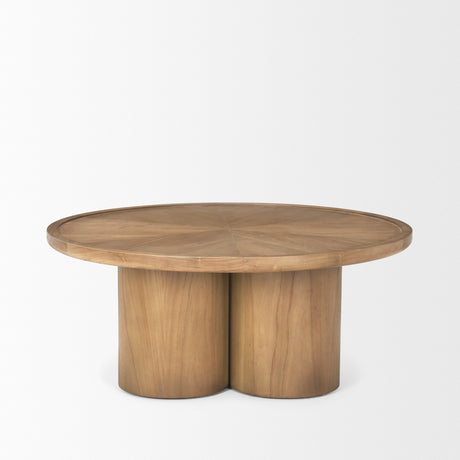 Tavi Medium Brown Round Coffee Table from Mercana - Luna Furniture