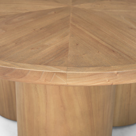 Tavi Medium Brown Round Coffee Table from Mercana - Luna Furniture