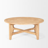 Taylin Light Brown Wood Round Coffee Table from Mercana - Luna Furniture