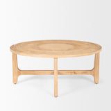 Taylin Light Brown Wood Round Coffee Table from Mercana - Luna Furniture
