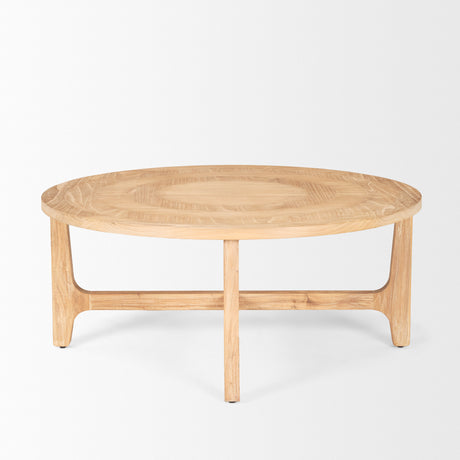 Taylin Light Brown Wood Round Coffee Table from Mercana - Luna Furniture
