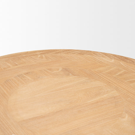 Taylin Light Brown Wood Round Coffee Table from Mercana - Luna Furniture
