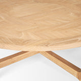 Taylin Light Brown Wood Round Coffee Table from Mercana - Luna Furniture