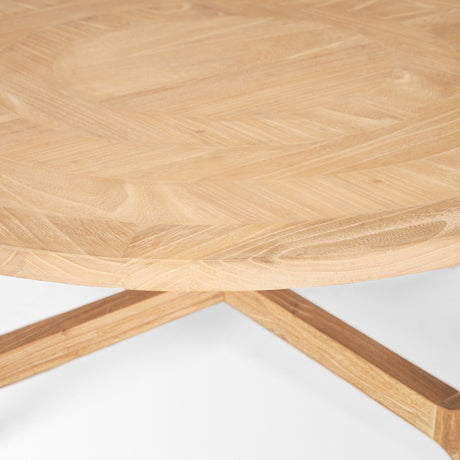 Taylin Light Brown Wood Round Coffee Table from Mercana - Luna Furniture