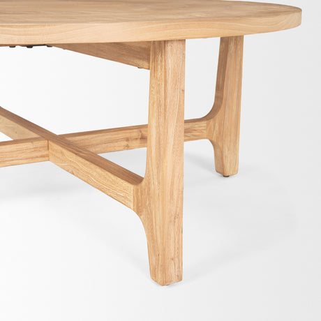 Taylin Light Brown Wood Round Coffee Table from Mercana - Luna Furniture