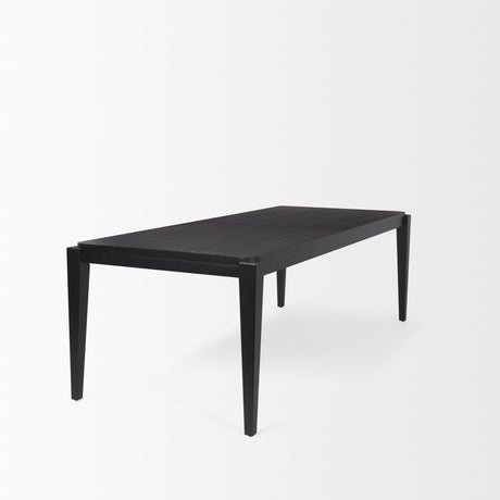 Teva Black Wood Rectangular 92" Dining Table from Mercana - Luna Furniture