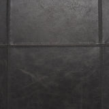Stratton Gunmetal w/ Genuine Aged Black Leather Upholstered Accent Chair from Mercana - Luna Furniture
