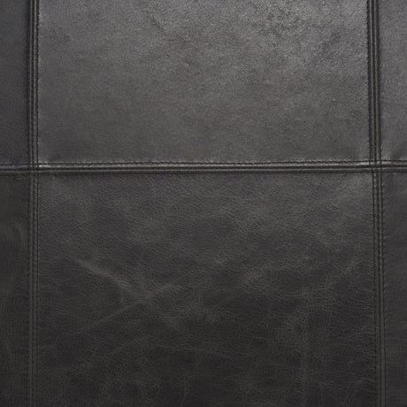 Stratton Gunmetal w/ Genuine Aged Black Leather Upholstered Accent Chair from Mercana - Luna Furniture